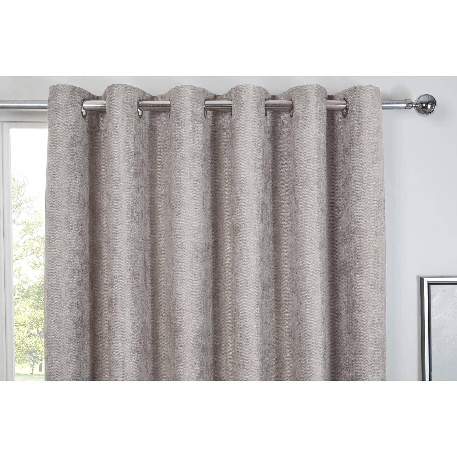 Divante Alden Thermal Curtains - Dove Grey / 229cm / 168cm Image 3