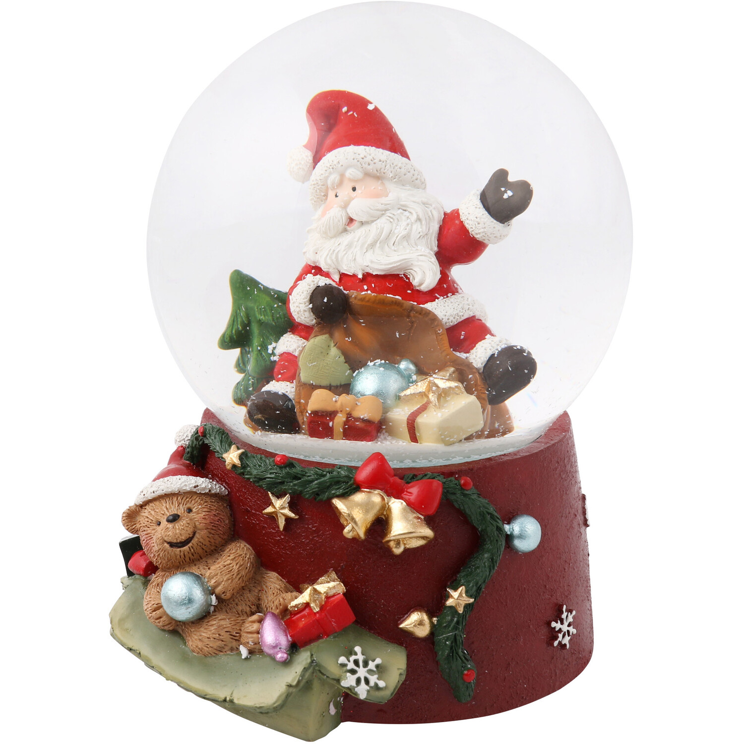 Musical Traditional Santa Snowglobe Image 2