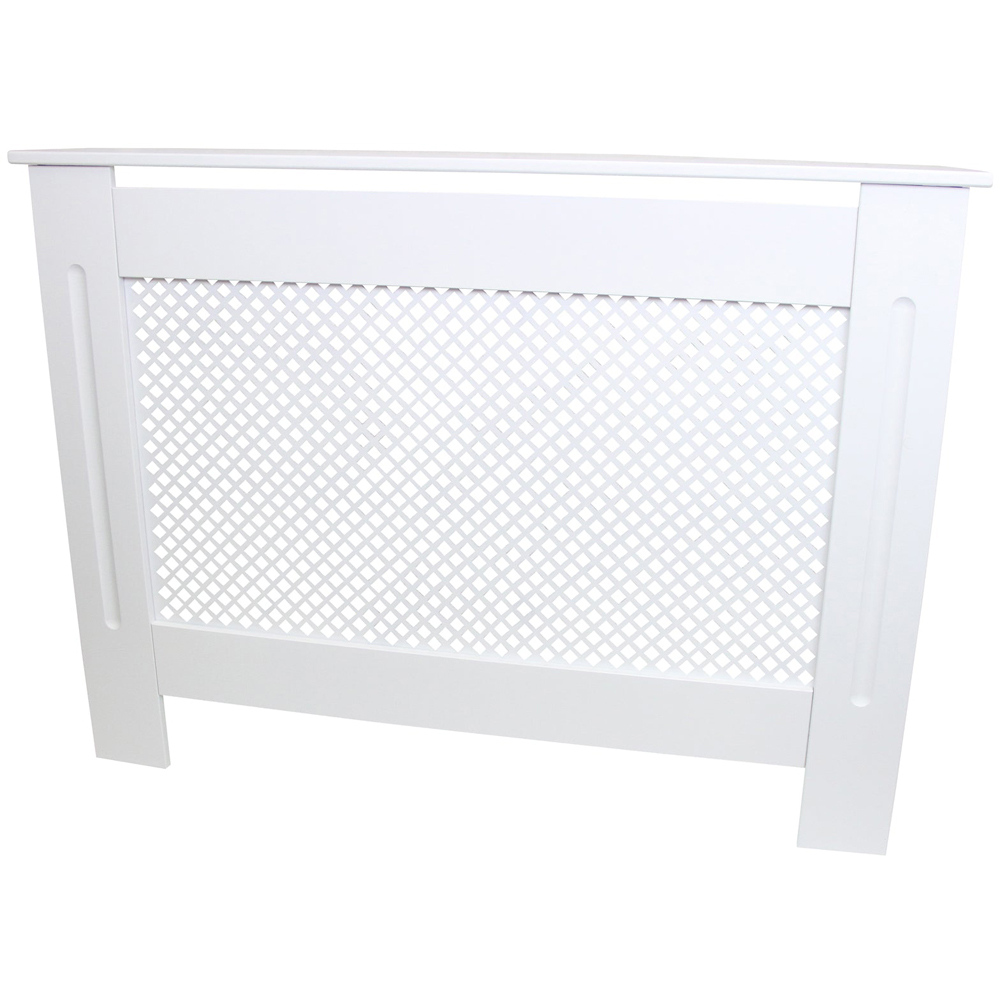 MonsterShop White Trellised Grill MDF Radiator Cover MDF 820 x 1115mm Image 3