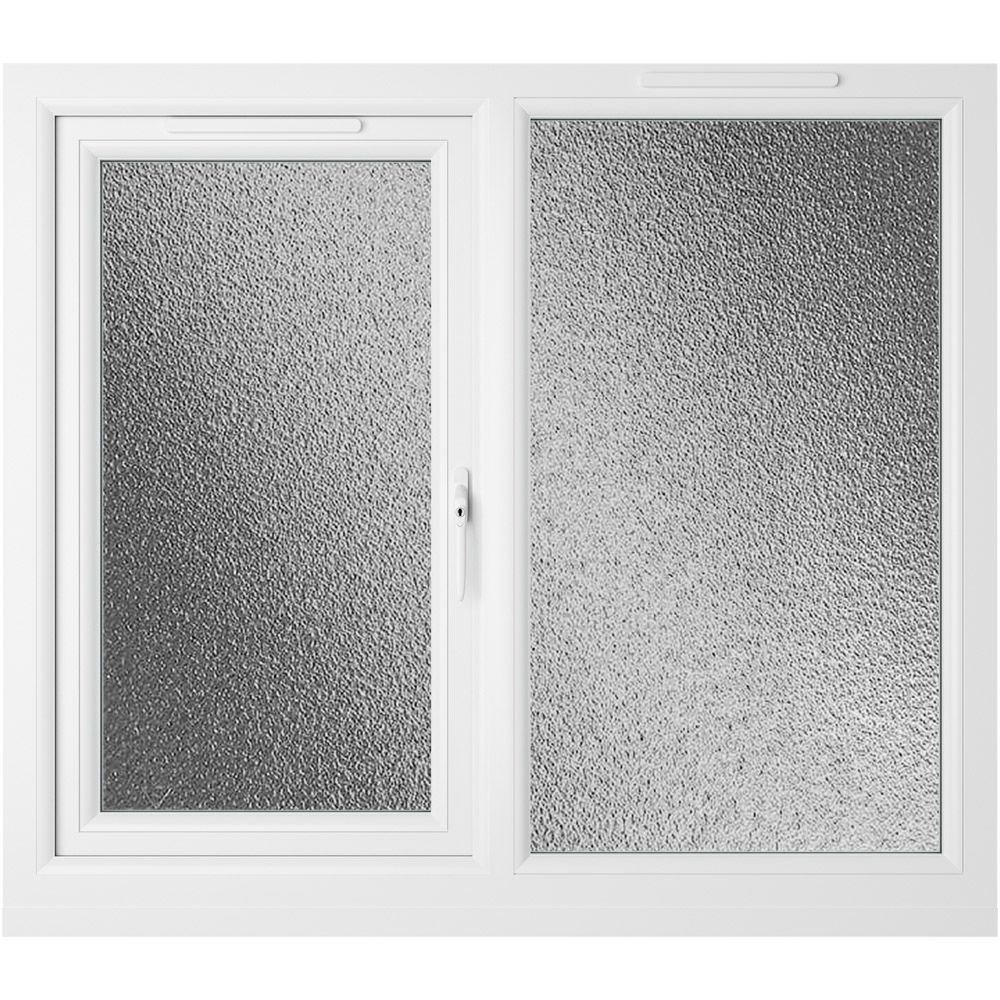 Crystal Black and White RH Side Hung Next to a Fixed Obscure Double Glazed Window 1190 x 1115mm Image 3