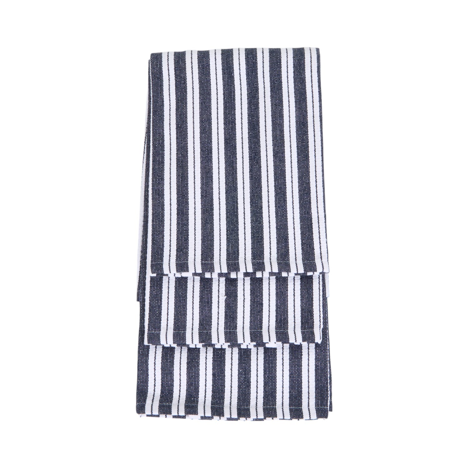 Pack of 3 Basket Weave Tea Towels - Blue Image 3