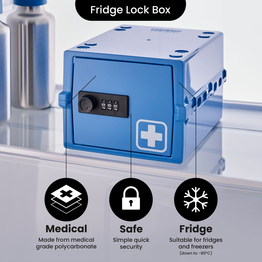 Lockabox 3L Medi Blue Lockable Mini Storage Box Image 6
