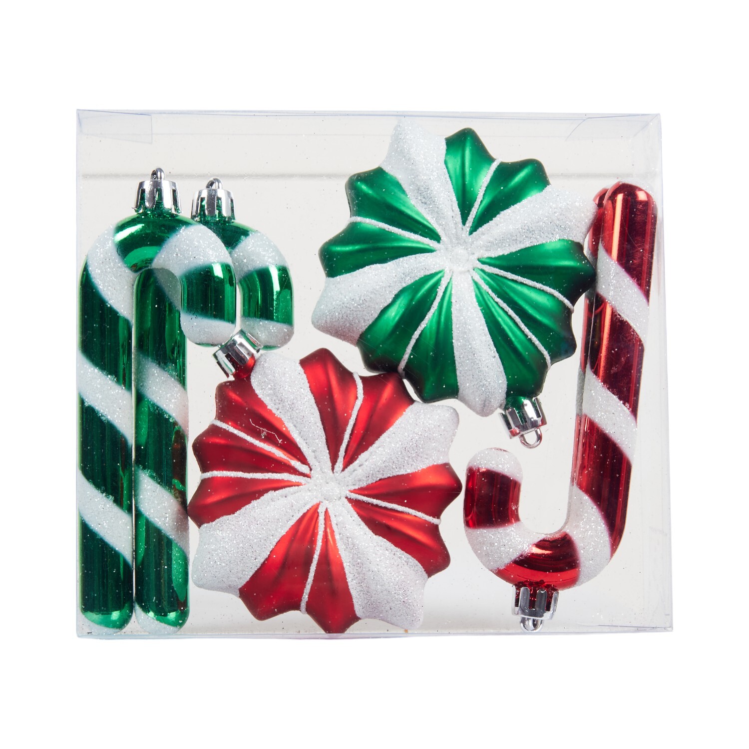 Pack of 100 Candy Cane Lane Baubles Red Image 8