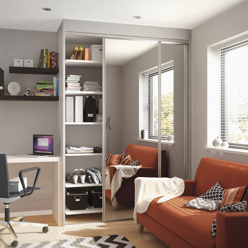 Spacepro Dove Grey Sliding Wardrobe End Panel 2800 x 620 x 18mm Image 2