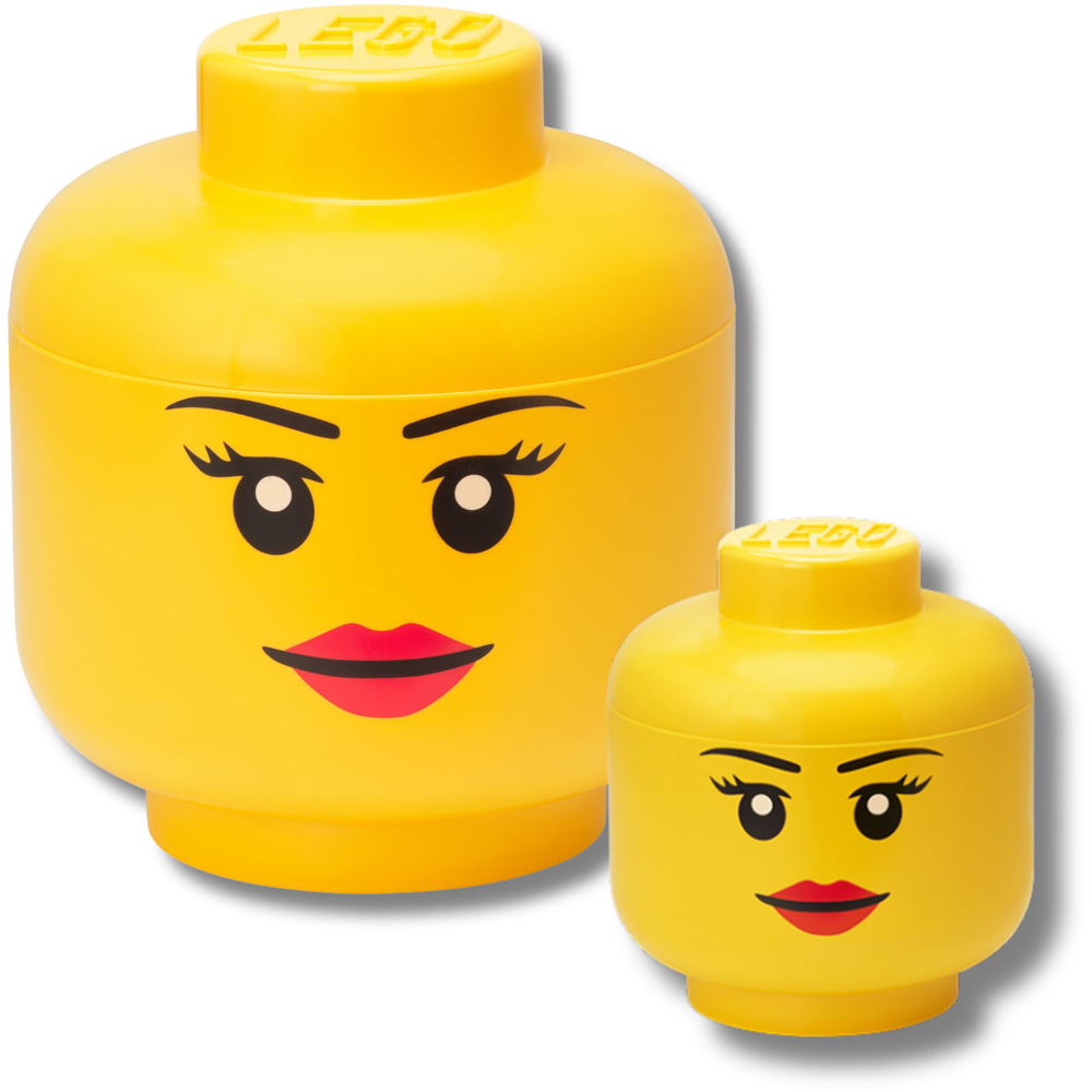 LEGO Set of 2 Girl Face Storage Head Image 3