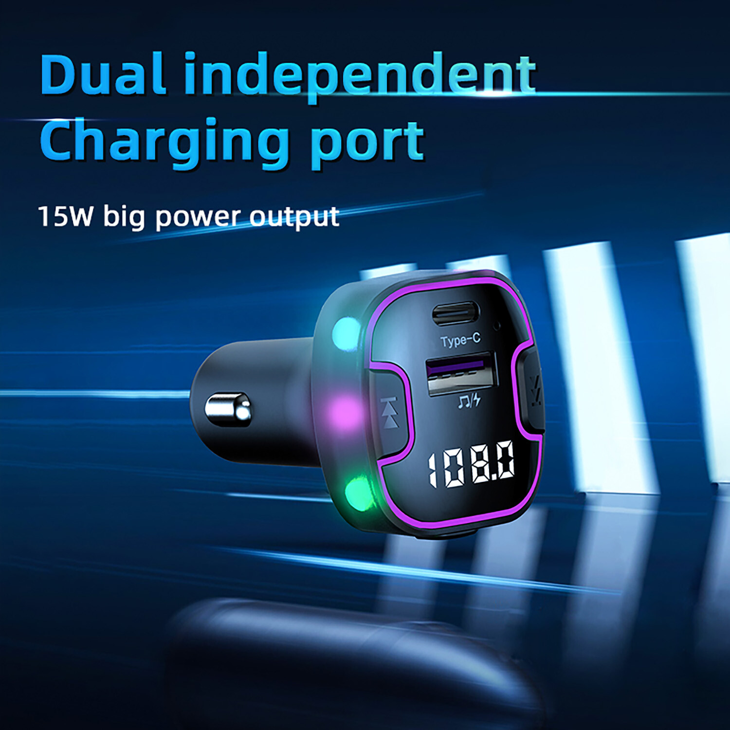 Carkit Car FM Transmitter - Black Image 12
