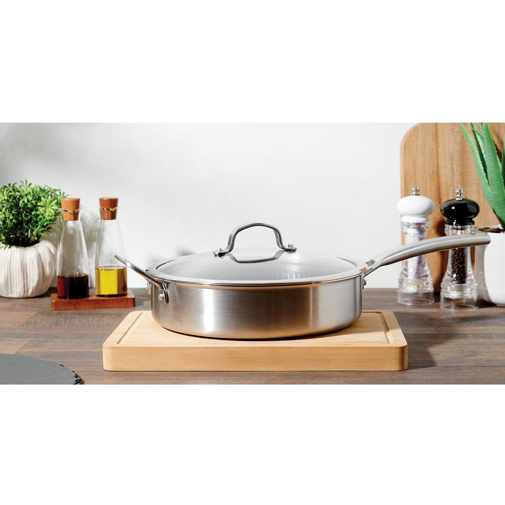 Kitchen Master Hex Stainless Steel Saute Pan - Silver Image 6