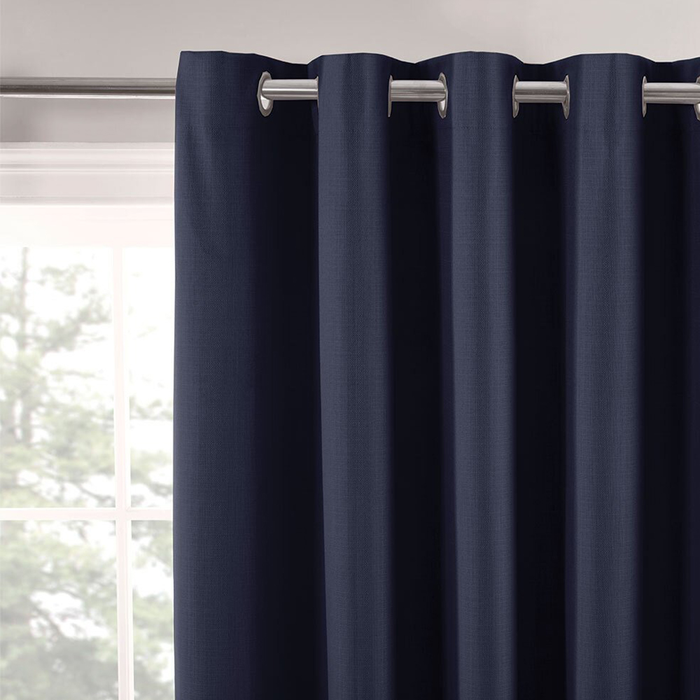 Divante Hoxton Navy Blackout Eyelet Curtains 229 x 168cm Image 5