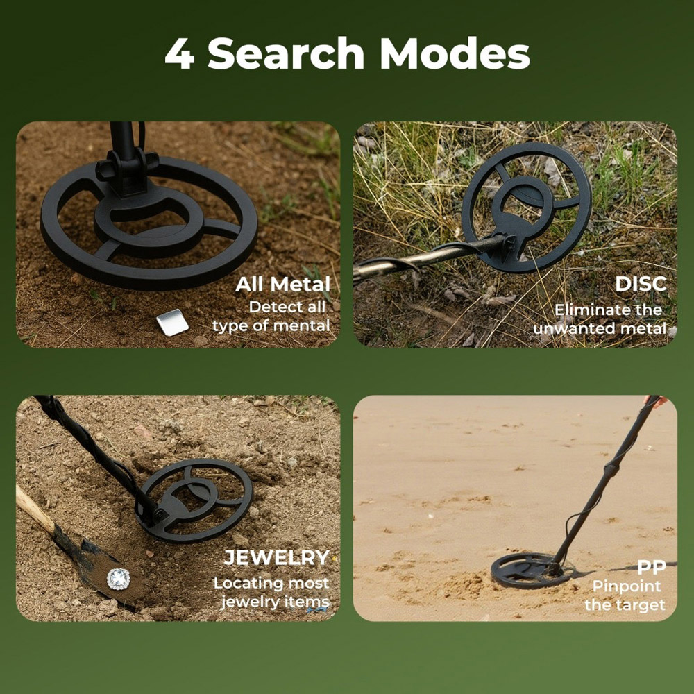Traderight Professional 4 Search Mode Waterproof Metal Detector Image 6