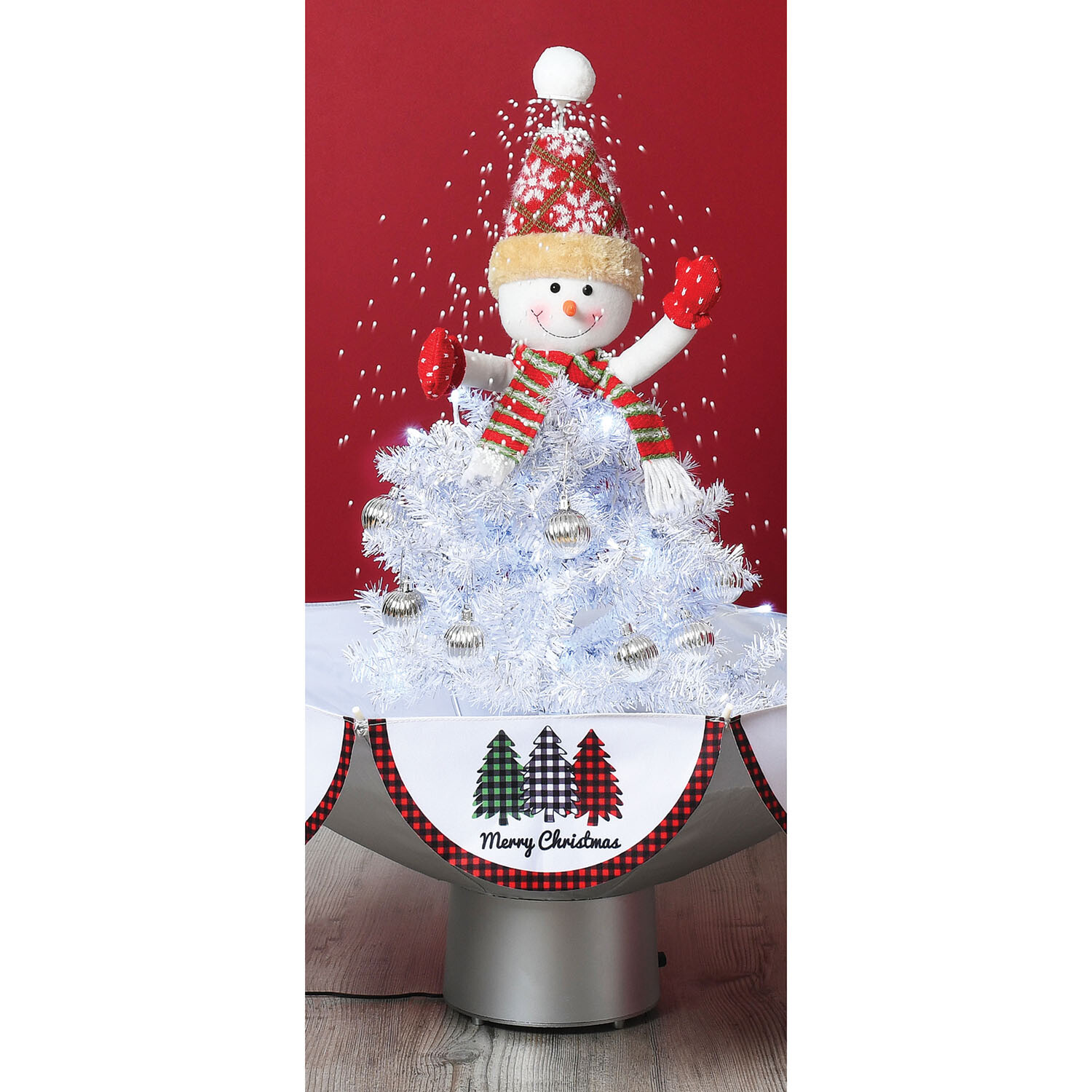 Musical LED Snowman Snowing Tree - Multicolour Image 2