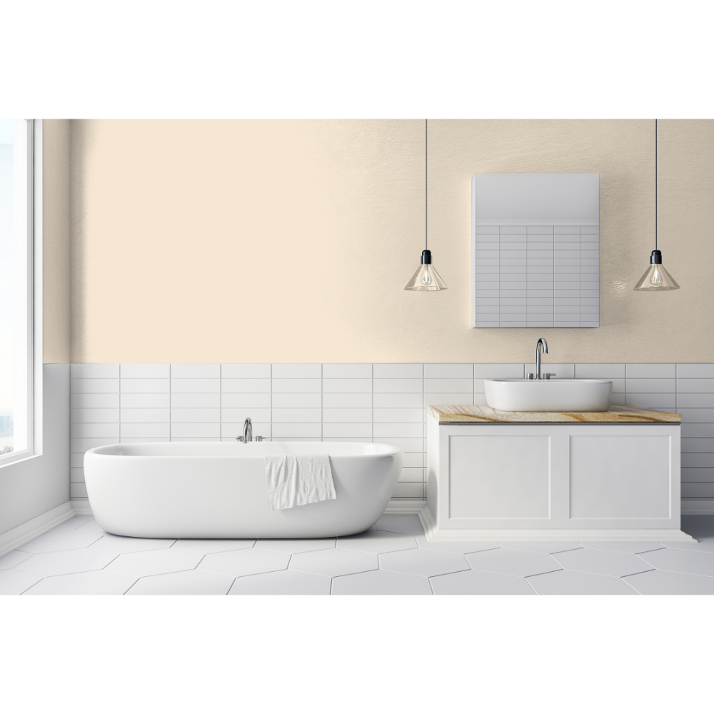 Johnstone's Bathroom Magnolia Mid Sheen Emulsion Paint 2.5L Image 4