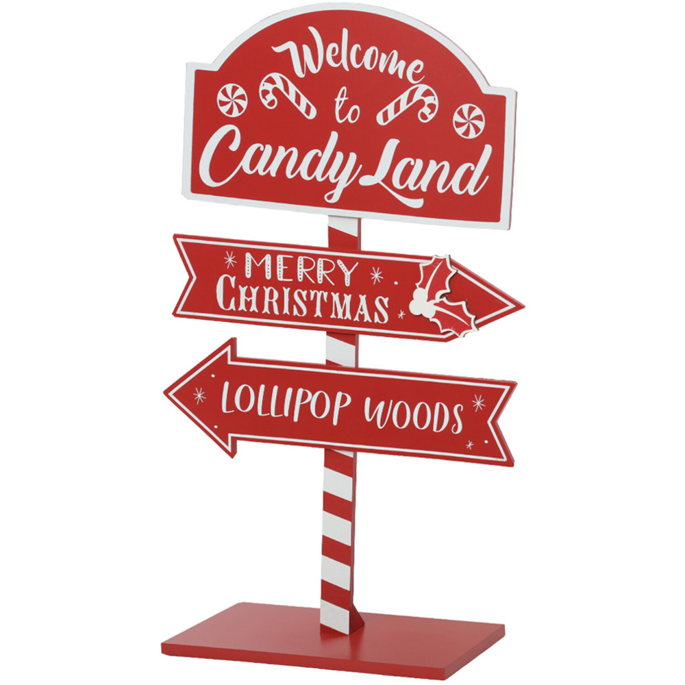 Welcome To Candy Land Sign - Red Image 2