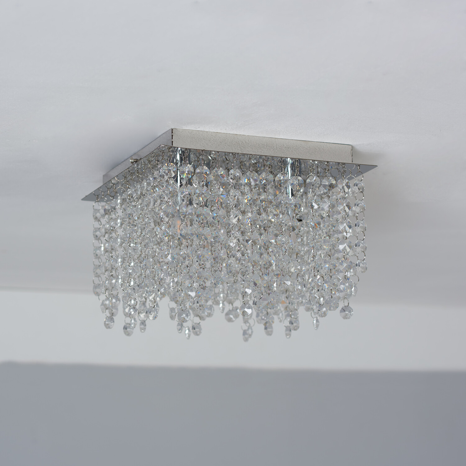Bronwen Silver 4 Light Flush Fitting Ceiling Light Image 4