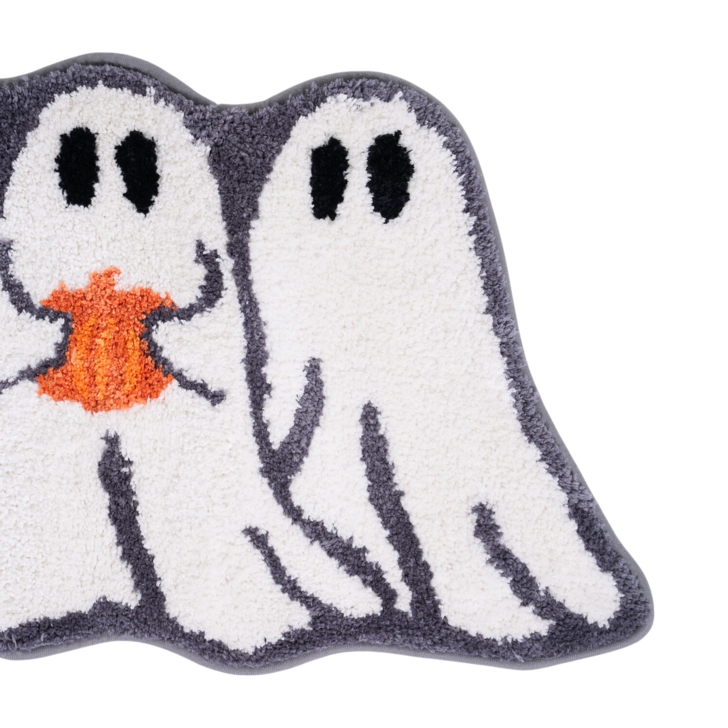 Ghost Bath Mat White and Grey Image 2