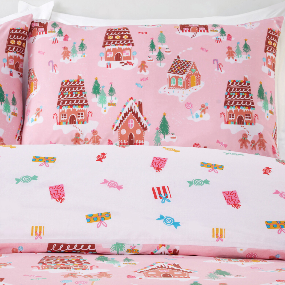 Gingerbread Lane Duvet Set - Pink / Double Image 2