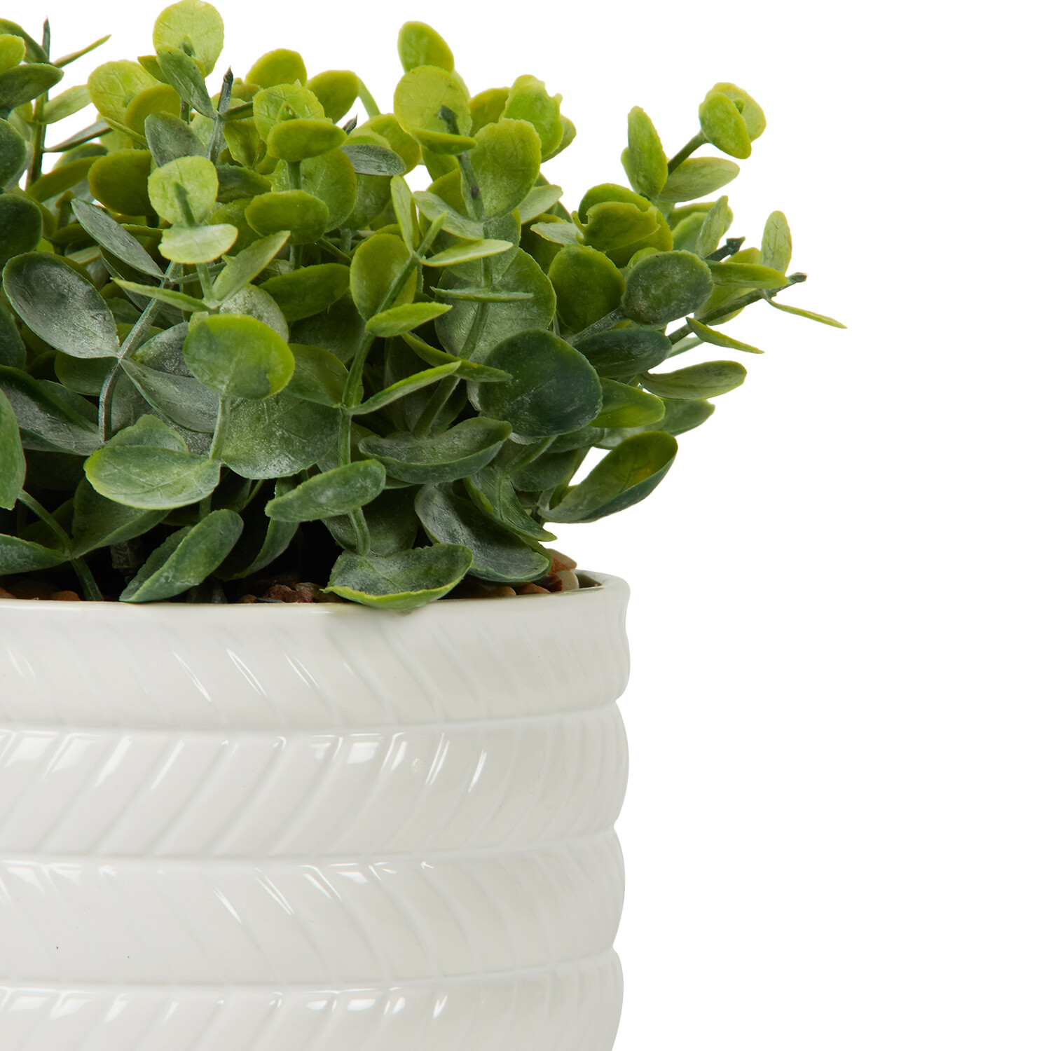 Faux Grass In Pot White or Sage Image 3