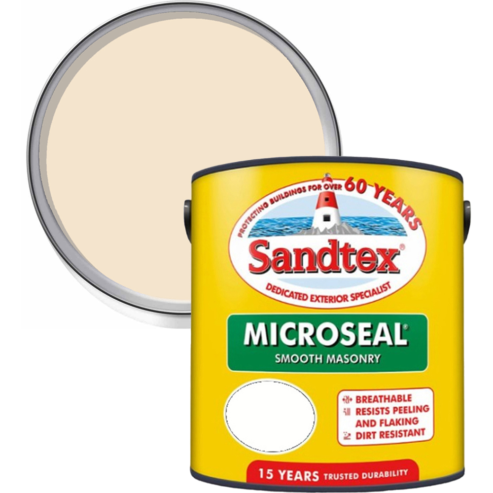 Sandtex Retail Magnolia Microseal Masonry Paint 2.5L Image 1