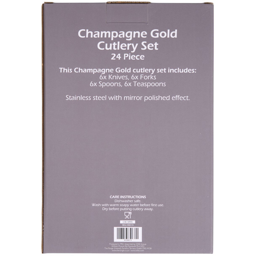 Kitchen Master Champagne Gold Cutlery Set Image 2