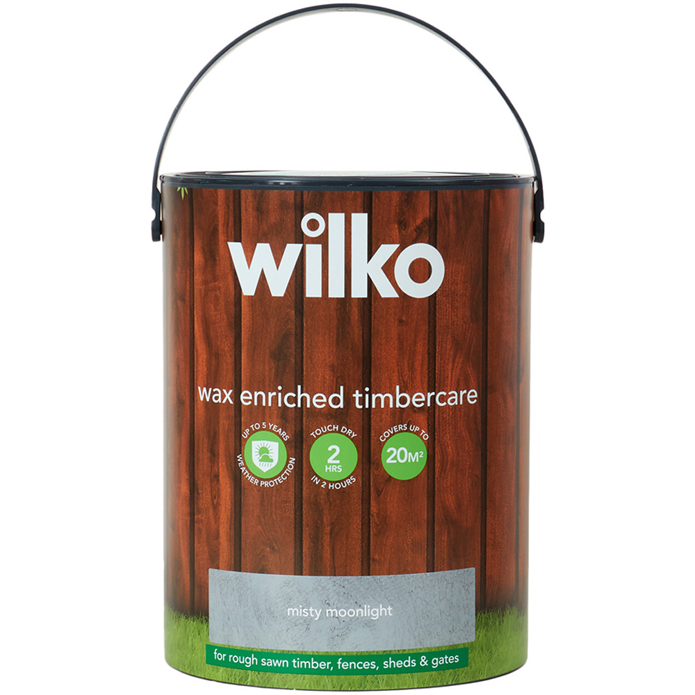 Wilko Wax Enriched Timbercare Misty Moonlight 5L Image 2