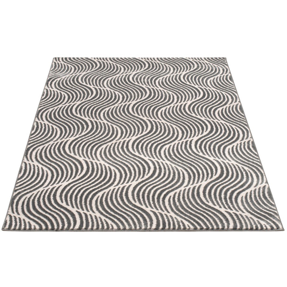 Boutique Swirl Rug Black and Cream 230cm Image 2