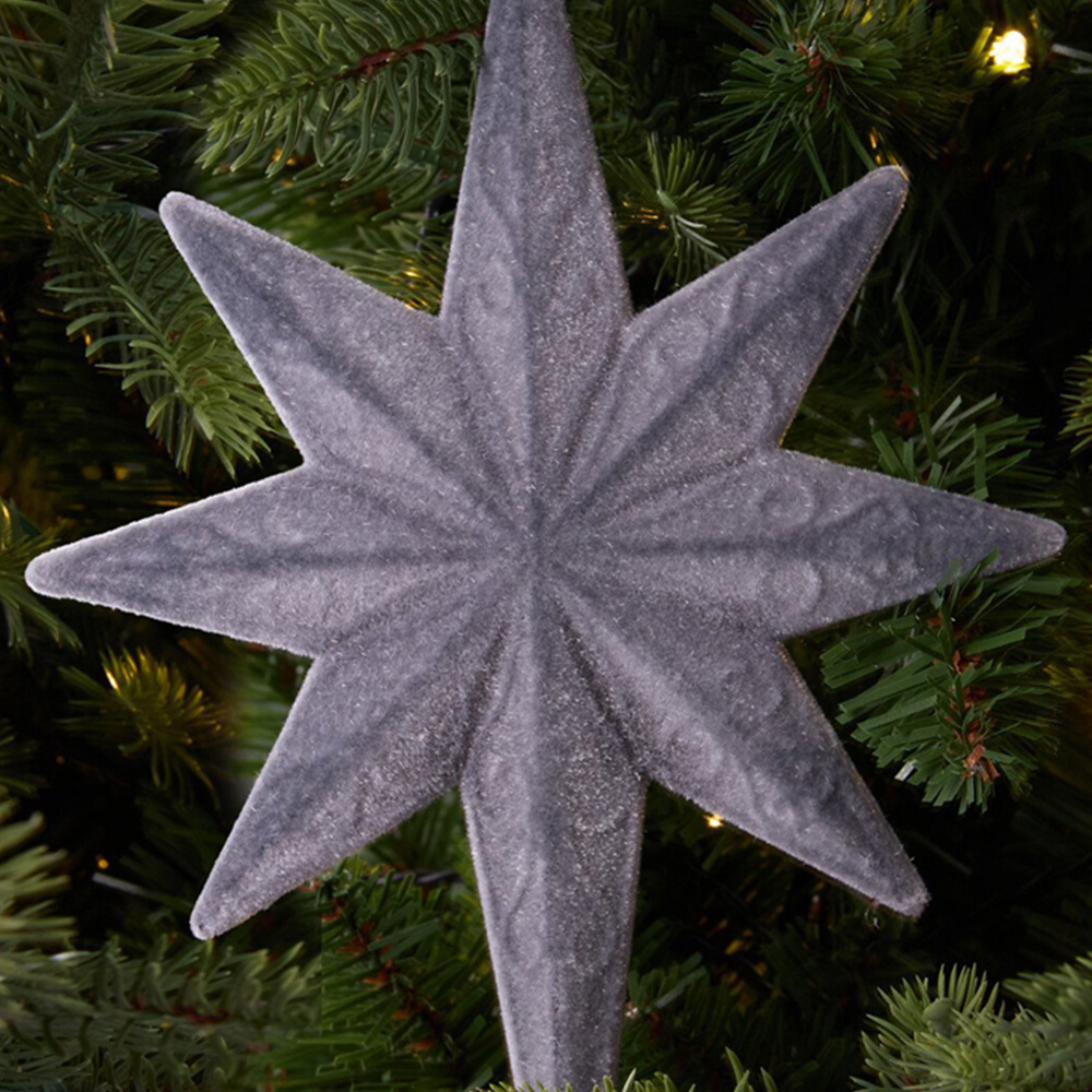 Flocked Atomic Star Hanging DecorationGrey Image 5