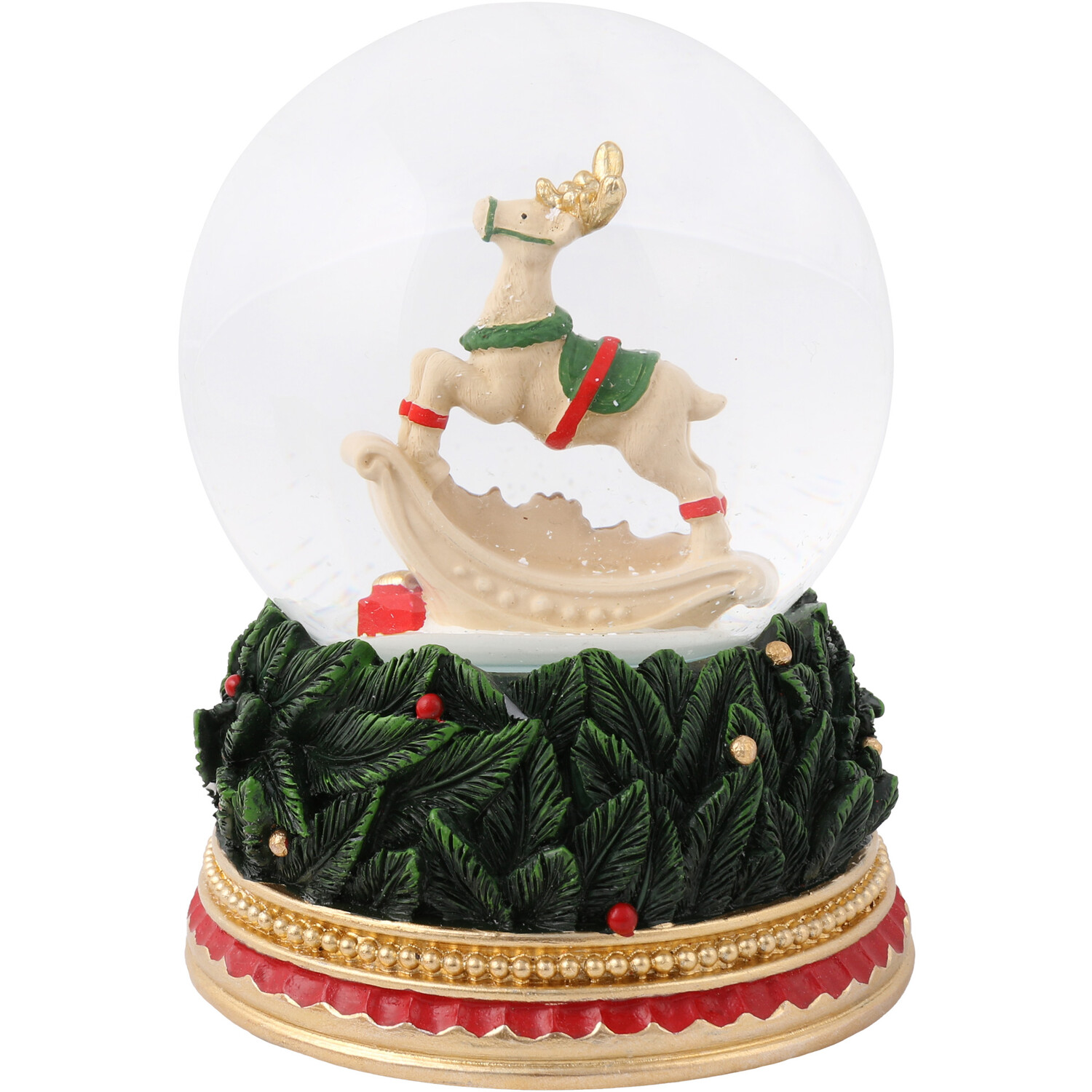 Rocking Horse Musical Snowglobe - Green Image 4