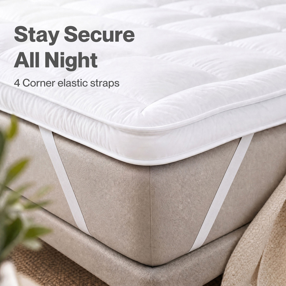 Lavio Single Microfibre Quilted Mattress Topper Image 8