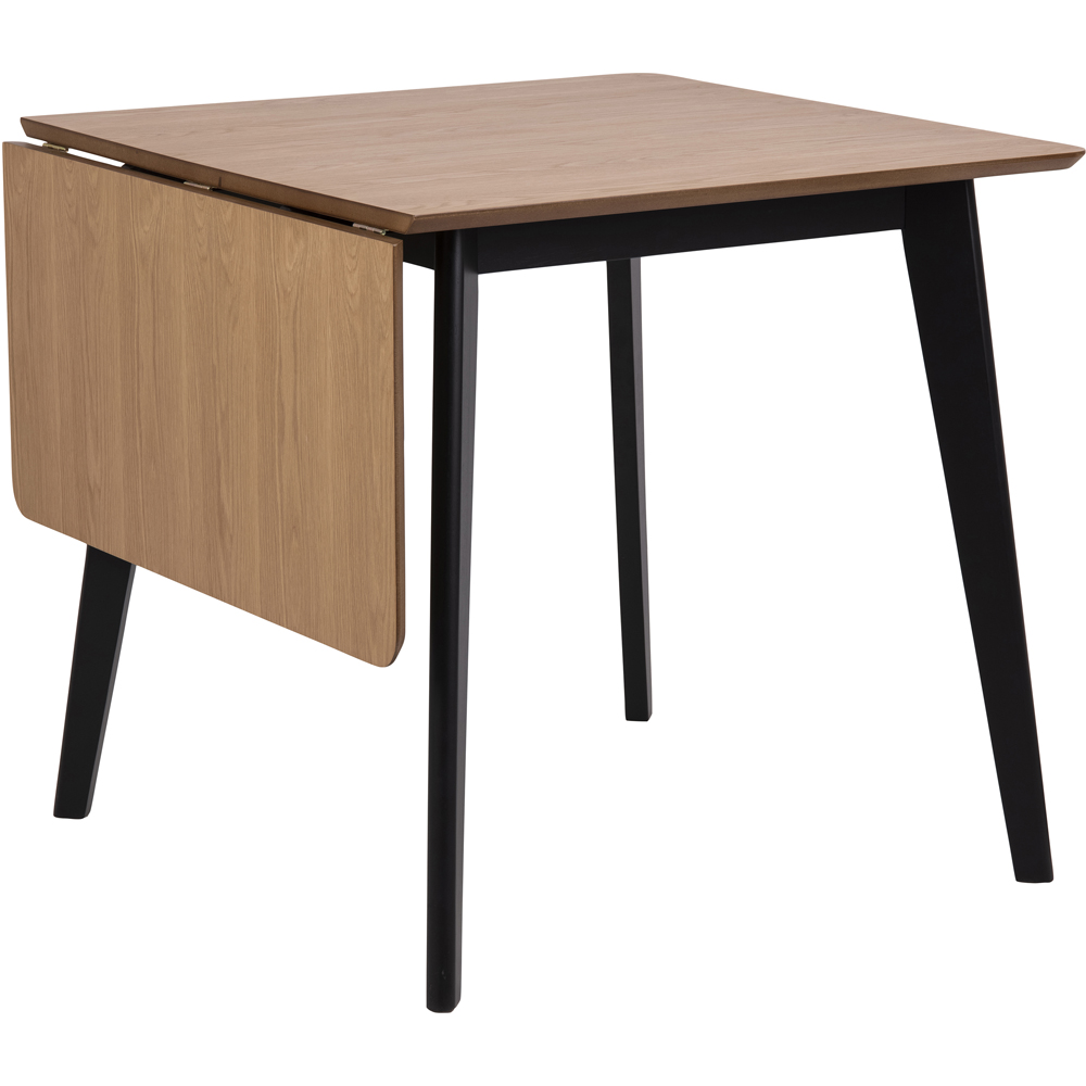 Furniture To Go Roxby Oak and Black 4 Seater 80-120cm Extendable Dining Table Image 9
