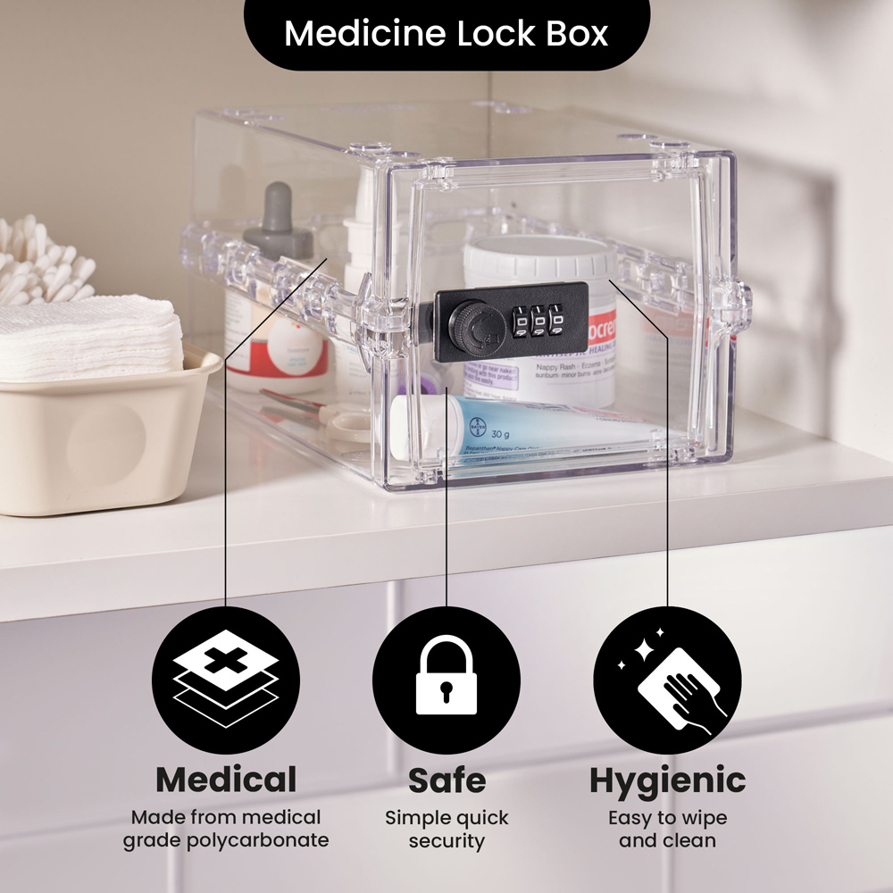 Lockabox 3L Crystal Lockable Mini Storage Box Image 3