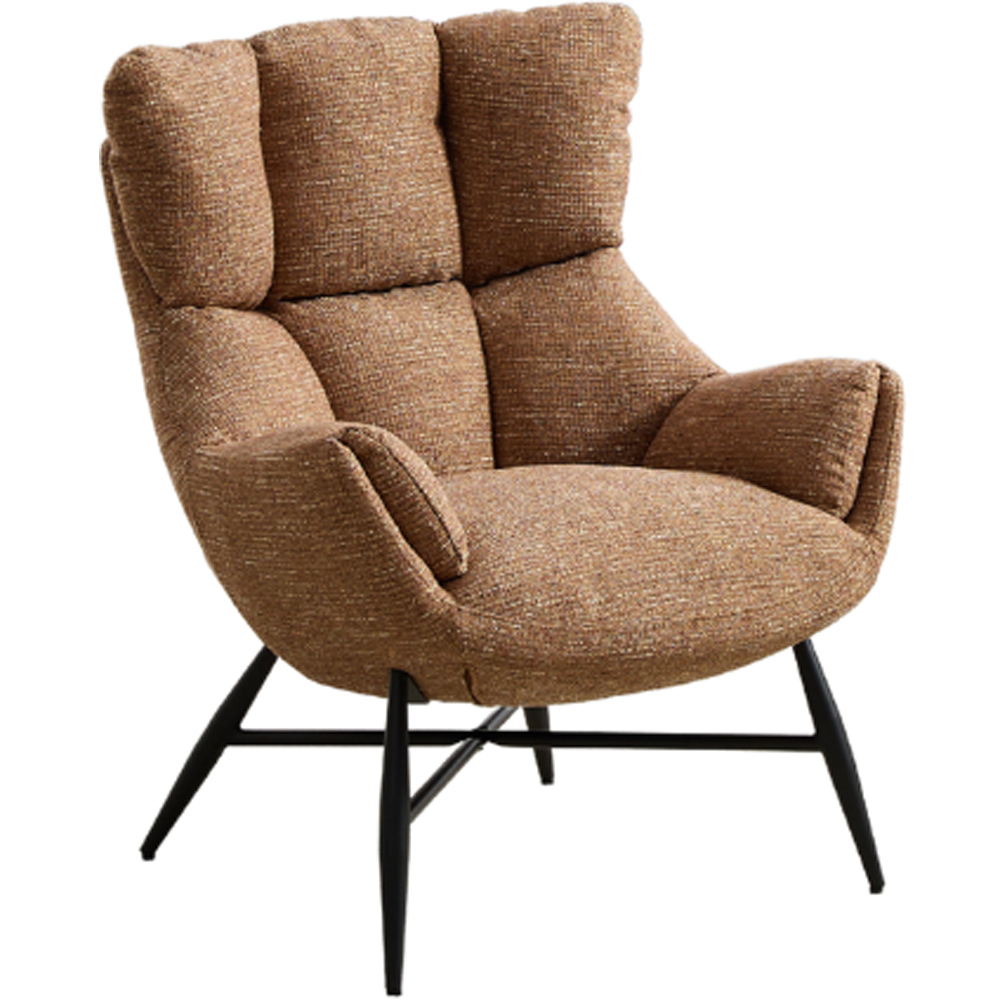Milltown Rust Textured Fabric High Back Accent Chair Image 2