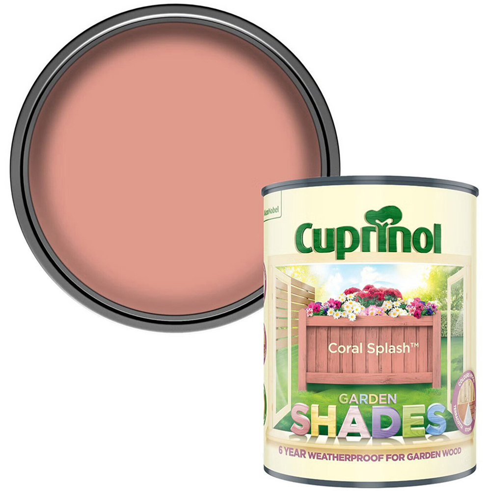 Cuprinol Garden Shades Coral Splash Exterior Paint 1L Image 1