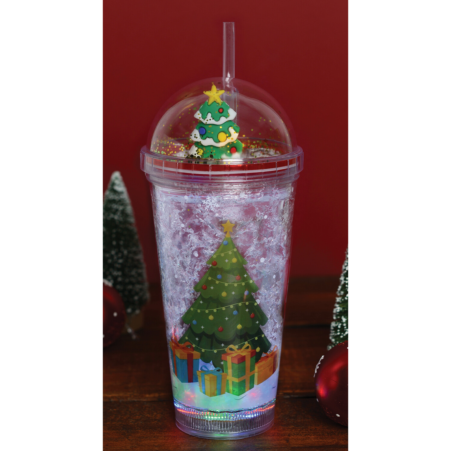 LED Christmas Tumbler - Clear Image 4