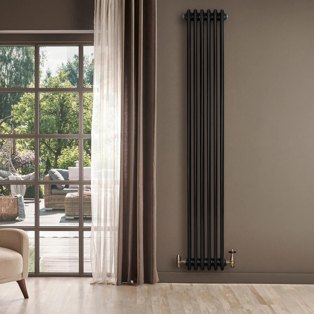 MonsterShop 5897 BTU Black Traditional 4 Column Radiator 1800 x 290mm Image 2