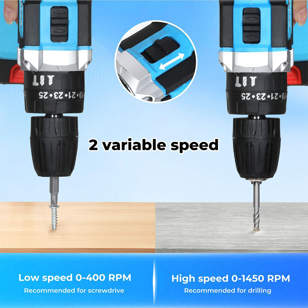 Traderight HW0262 Cordless Combi Drill Driver with Battery 21V Image 4