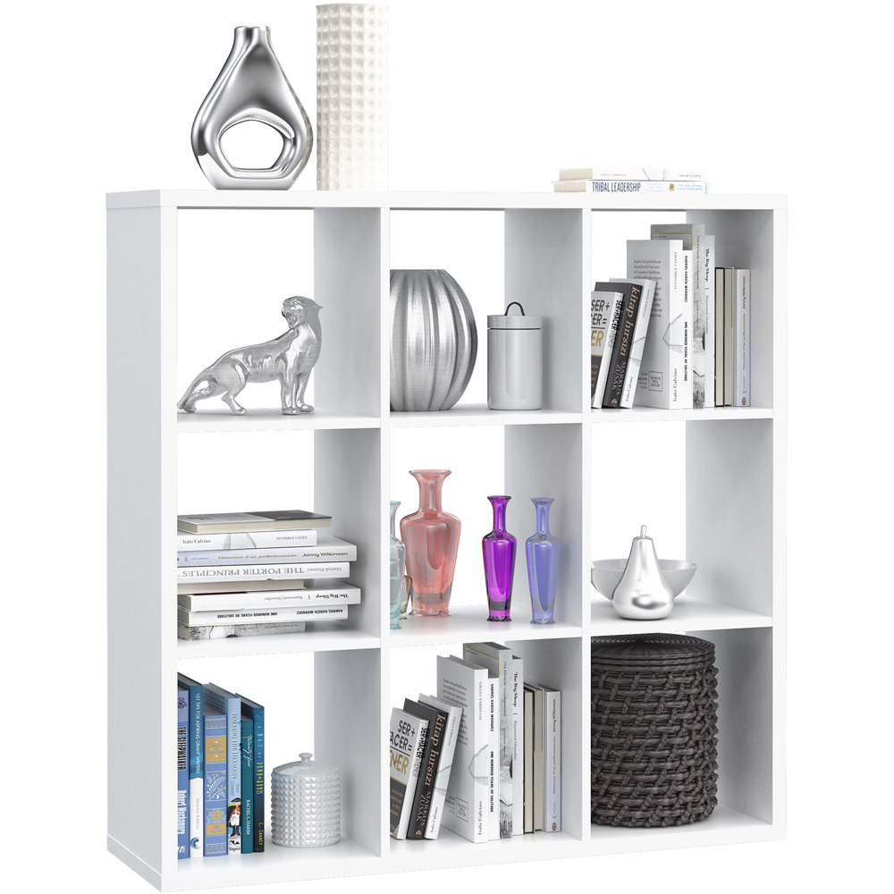 Furniture To Go Mauro Matt White 9 Shelf Storage Unit Image 6