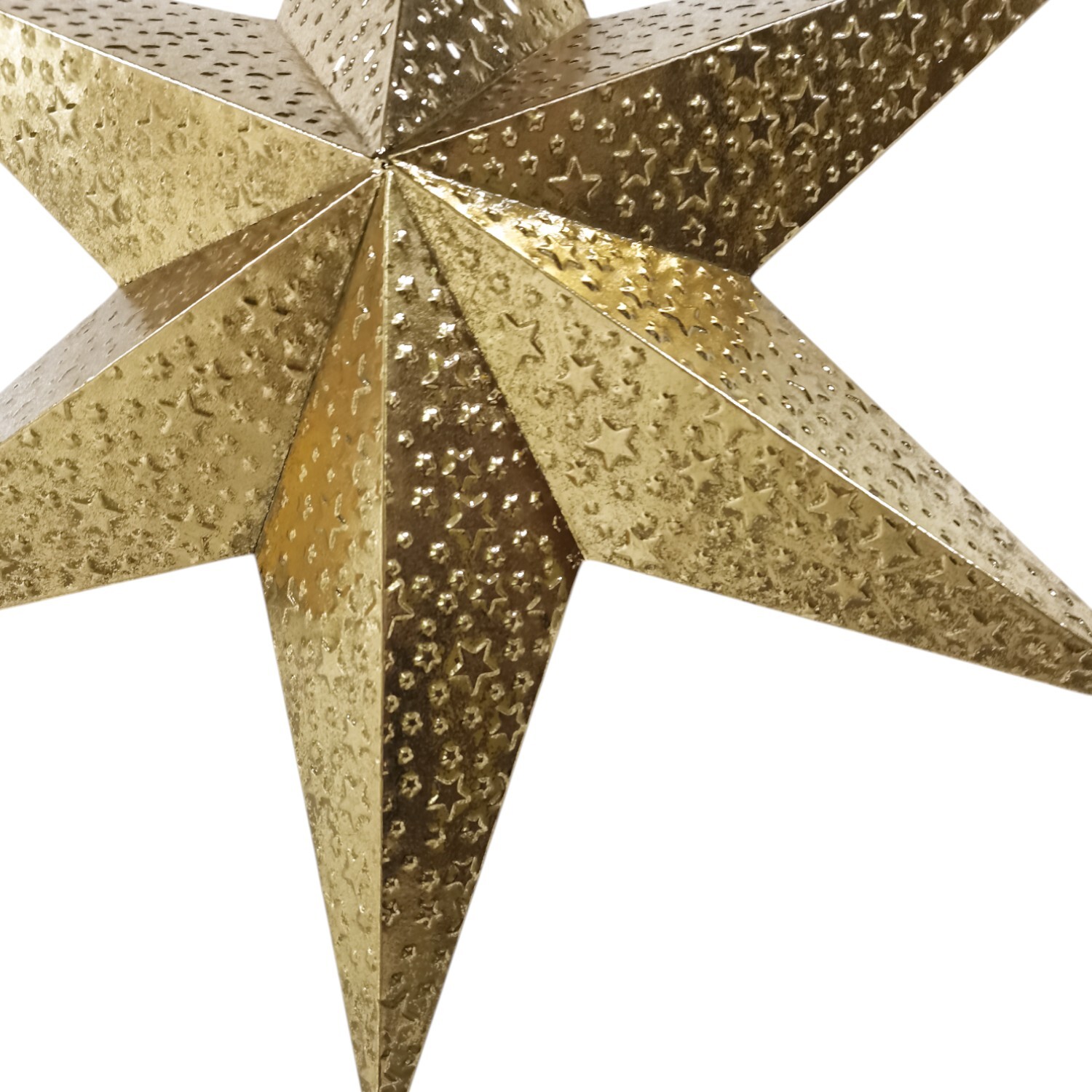 Metal Patterned Star Gold Image 3