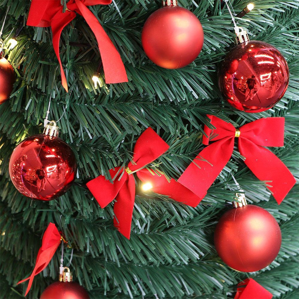 6ft Red Ribbon Pop Up Tree Image 3