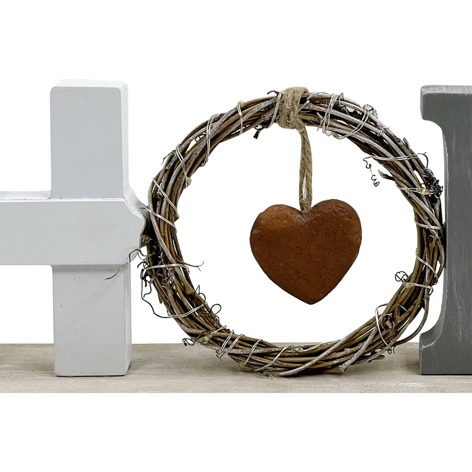 LED Home Hanging Heart Plaque - Natural Image 4