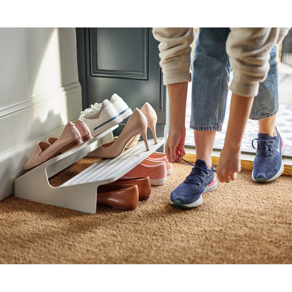 Joseph Joseph Shoe-In Ecru Space-Saving Large Shoe Rack Image 6