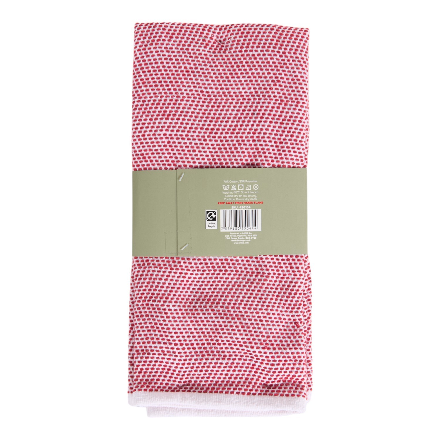Pack of 2 Extra Large Tea Towels Pink Image 2