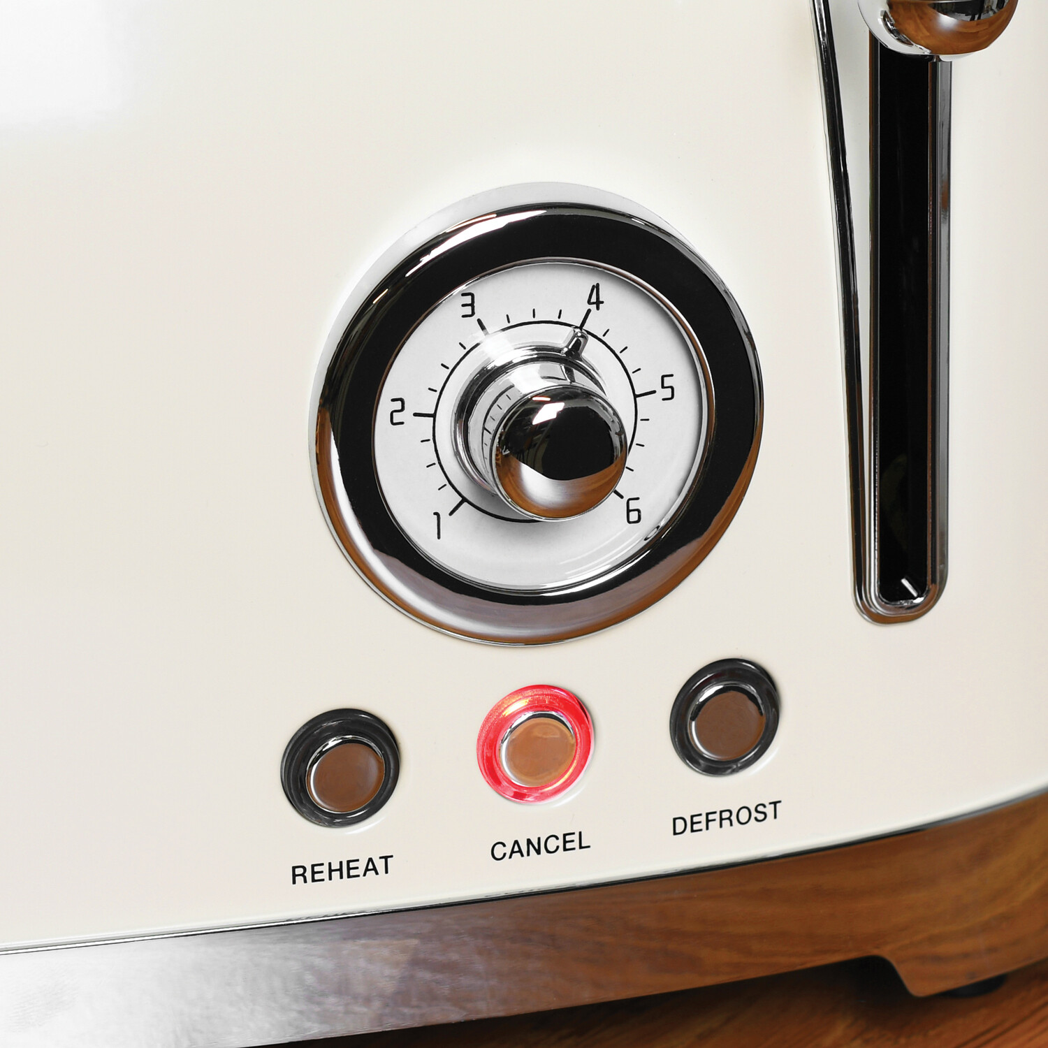 Retro 4 Slice Toaster Cream Image 5