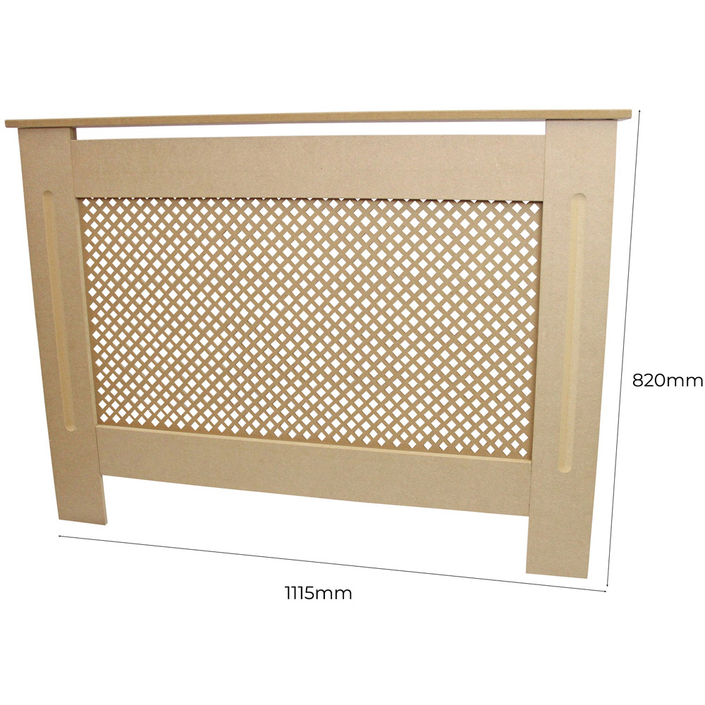 MonsterShop Unfinished Trellised Grill MDF Radiator Cover 820 x 1115mm Image 5