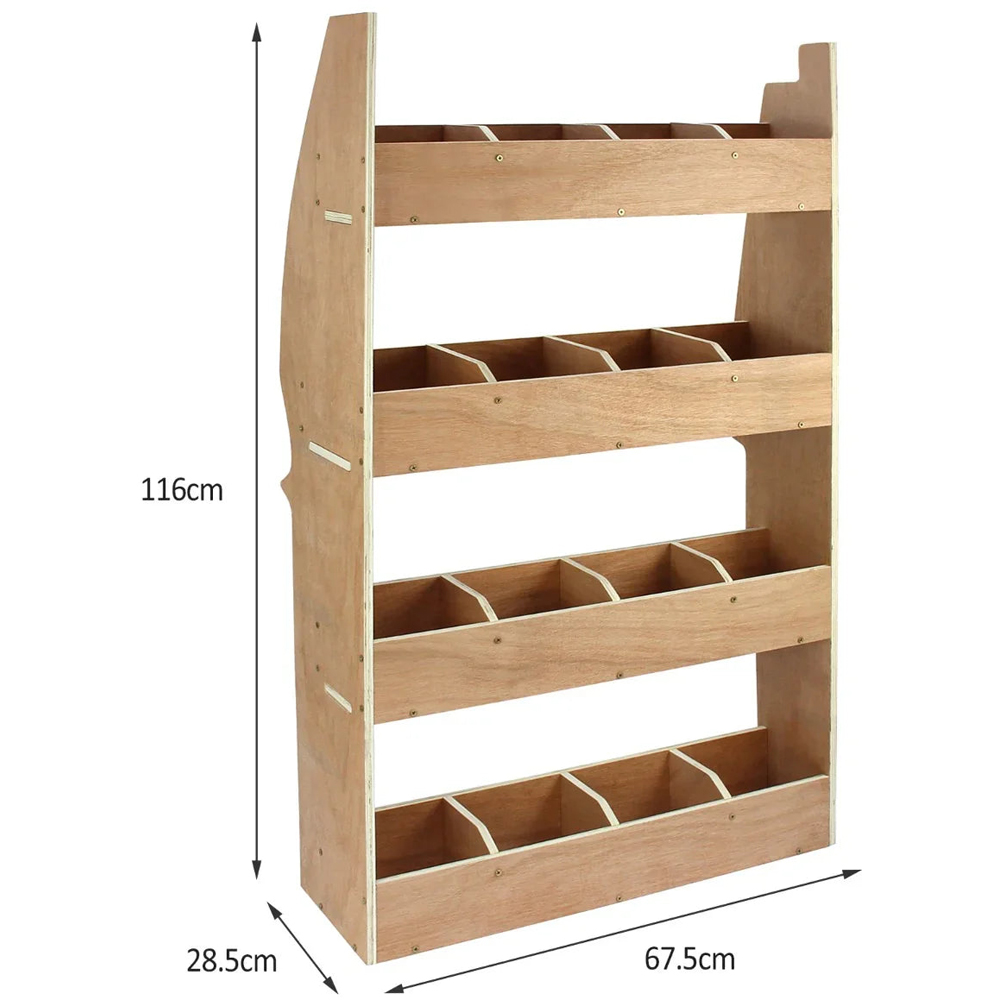 Monster Racking 4-Tier Brown Nissan Primastar Plywood Van Racking Unit Image 4