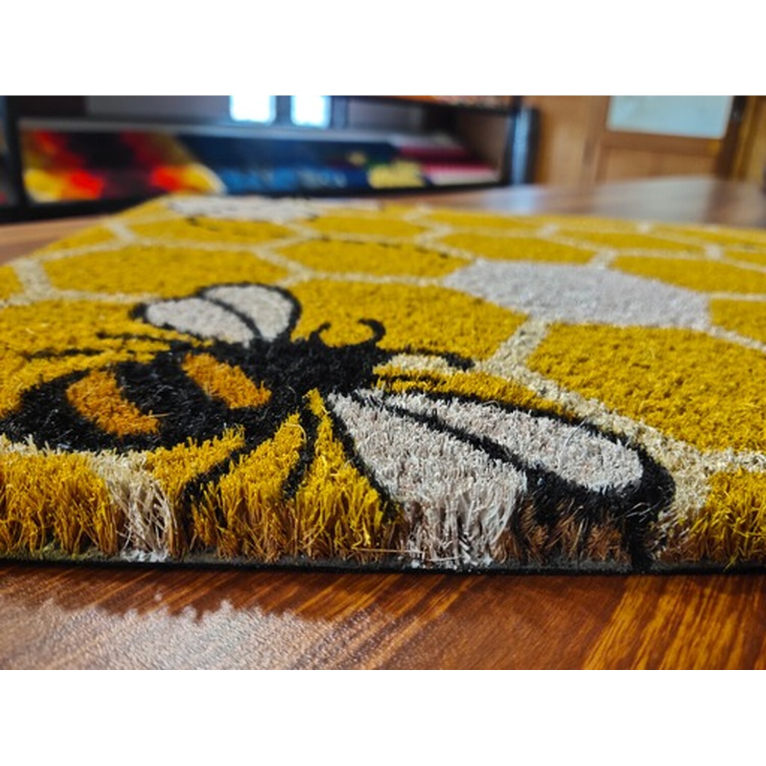 Yellow Tufted Coir Door Mat 40 x 60cm Image 4