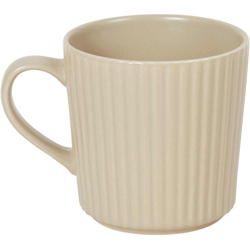 Set of 4 Conical Ribbed Mugs - Mushroom Image 6