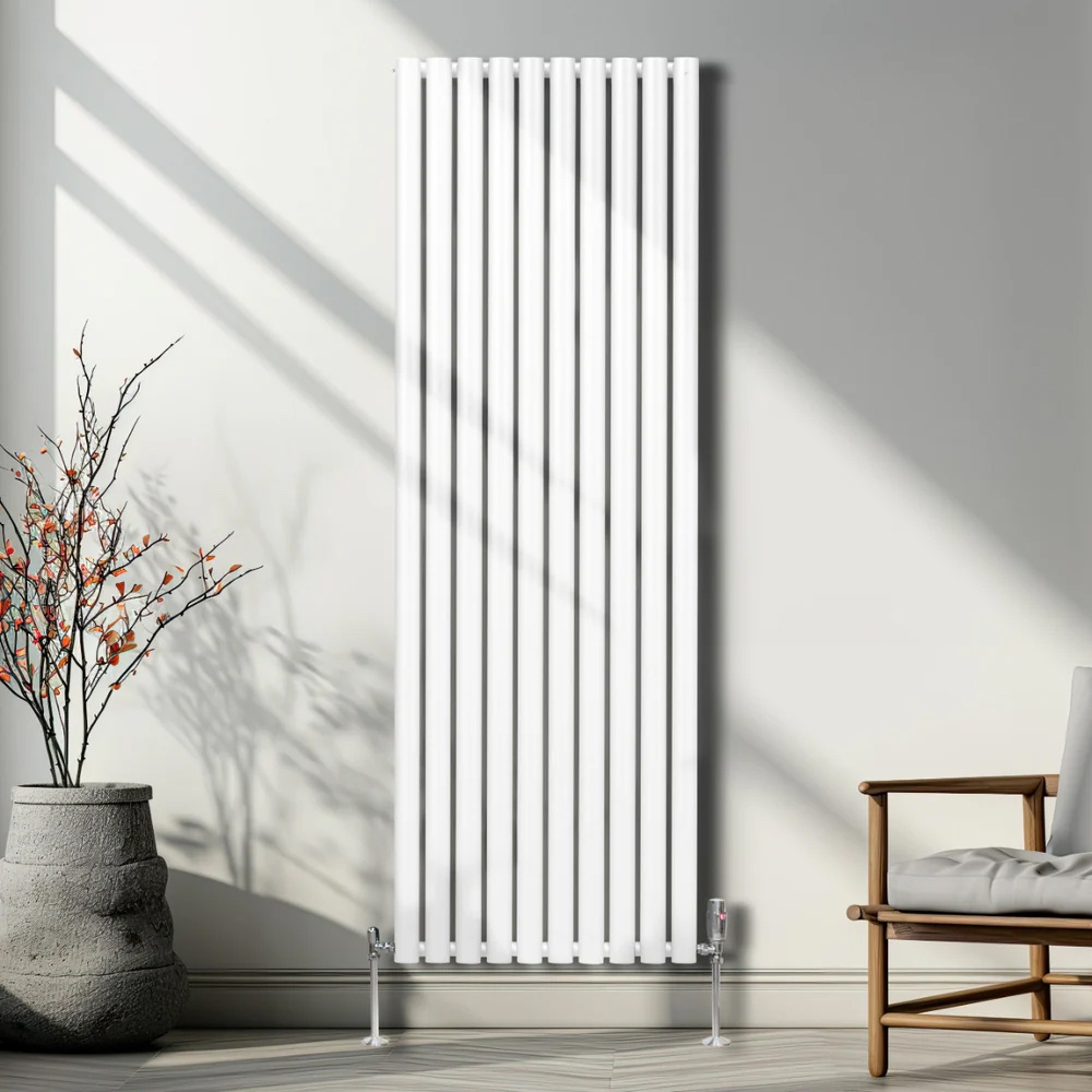 Monster Shop 8026BTU White Oval Column Radiator 1800 x 600mm Image 2