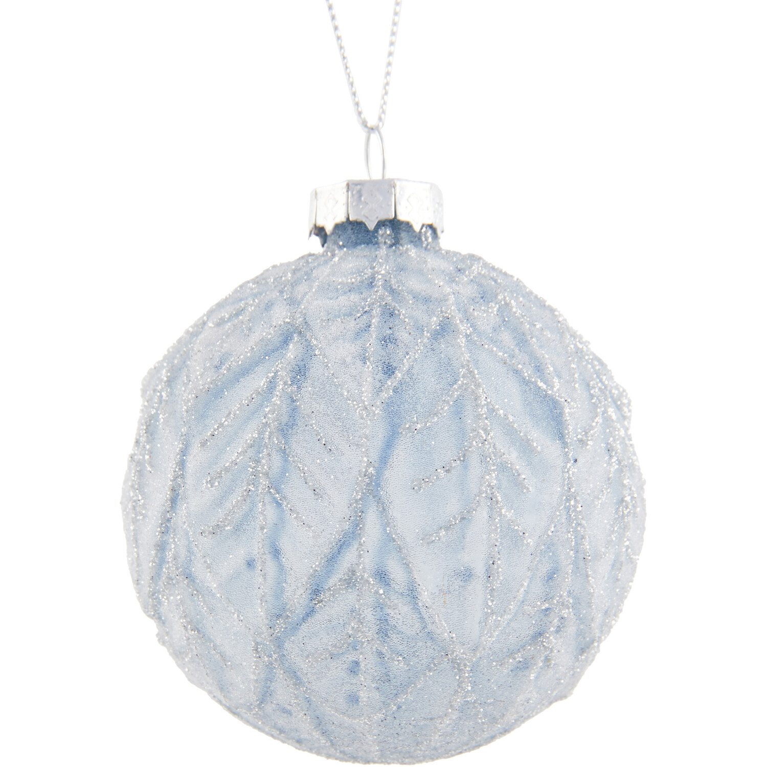 Glitter Bauble Ice Blue - Ice Blue Image 2