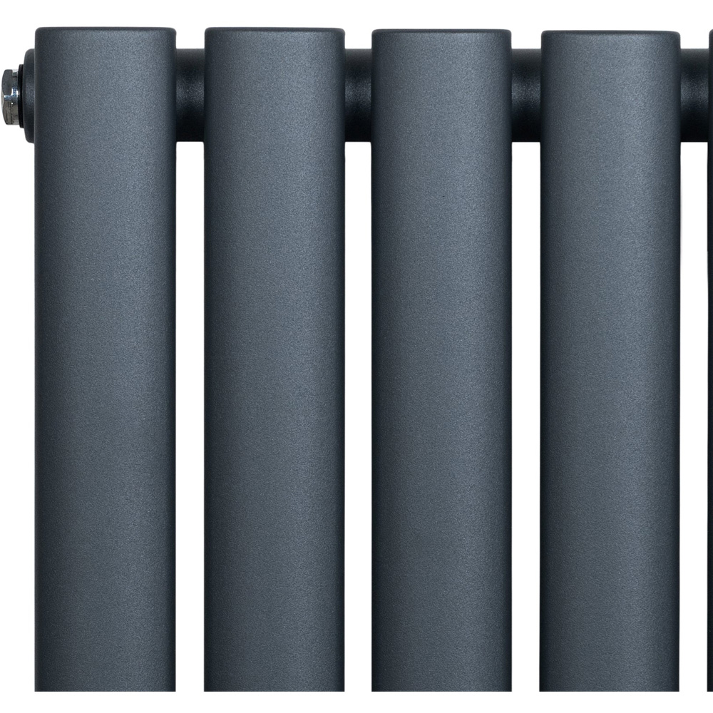 MonsterShop 1919 BTU Anthracite Grey Oval Single Column Radiator 1600 x 240mm Image 4