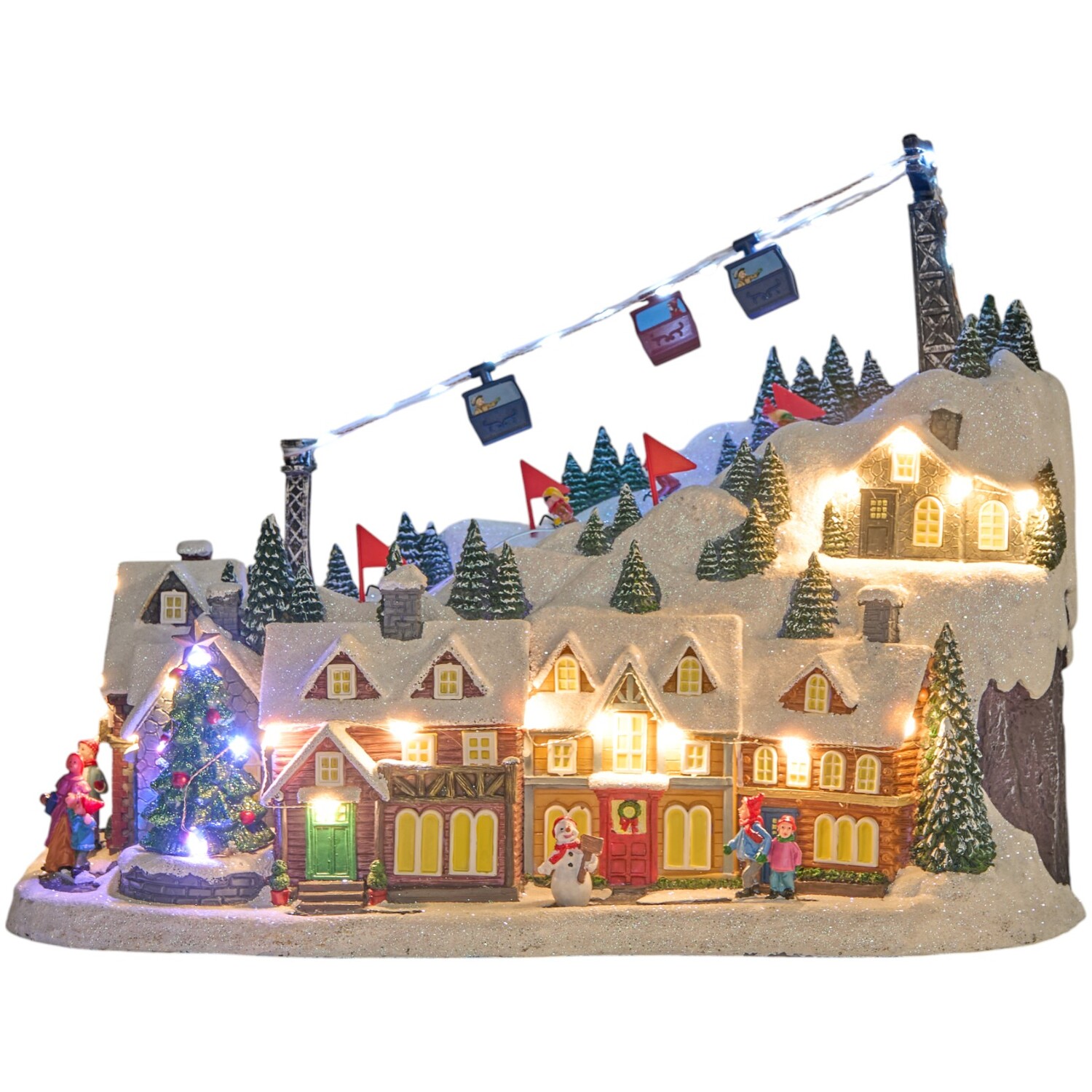 Christmas Ski Slope SceneWhite Image 2