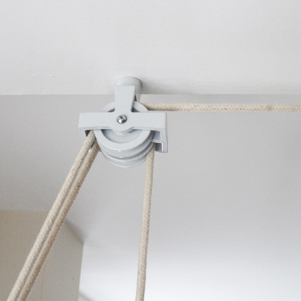 MonsterShop White Ceiling Pulley Clothes Airer 2.4m Image 2